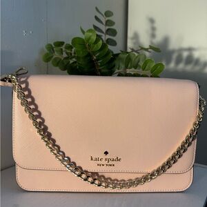 Kate Spade Blush Shoulder Bag with Gold Chain